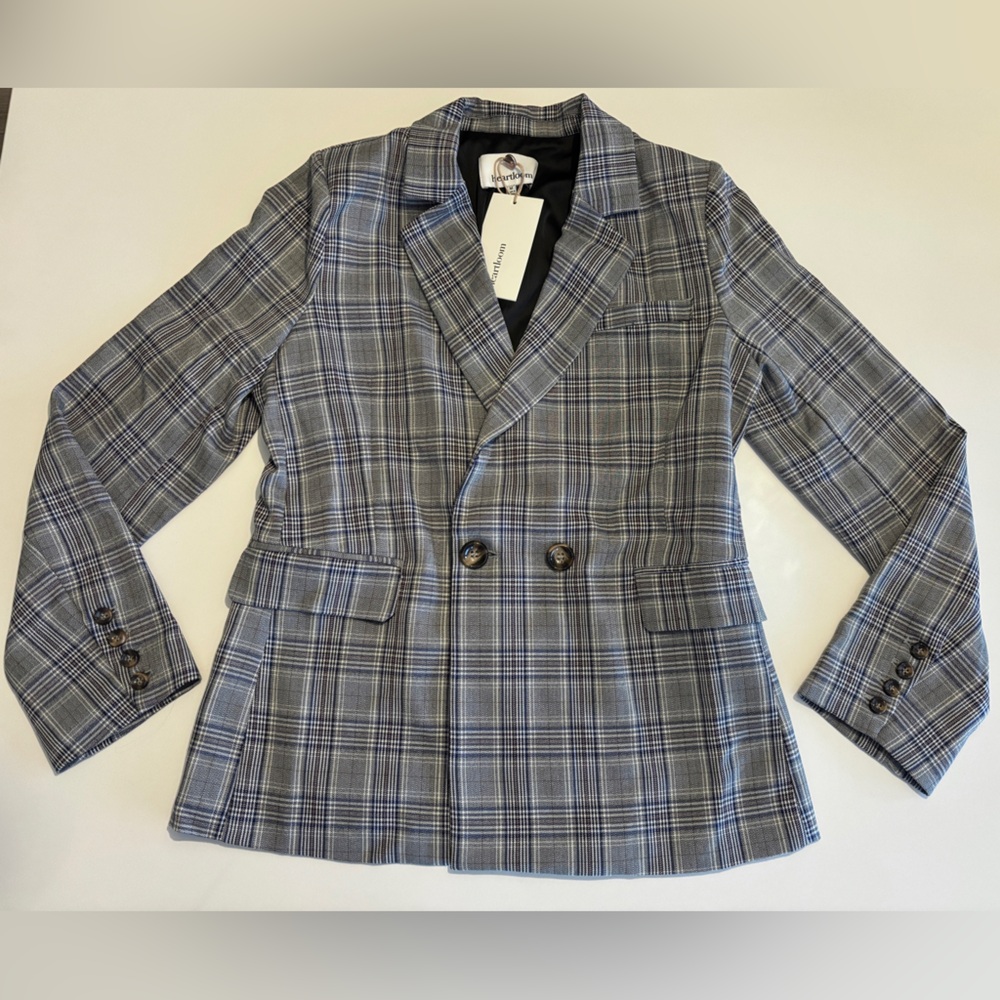 Heartloom Gray Plaid Blazer